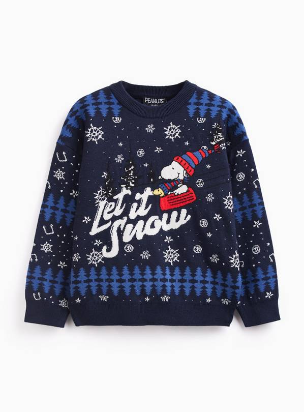 Christmas Navy & White Snoopy Sweater 6-7 years